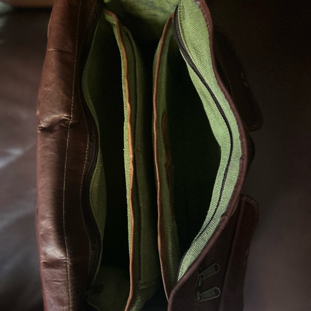 Brown Leatherette Men's Bag